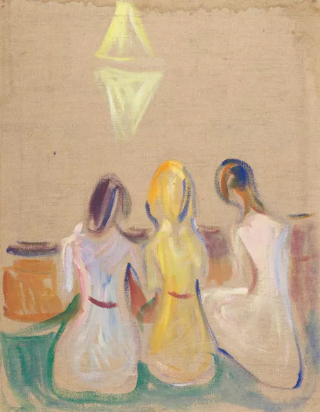 Three Seated Young Women