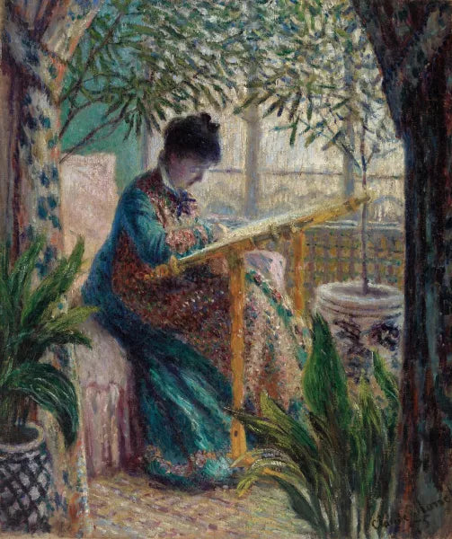Madame Monet Embroidering