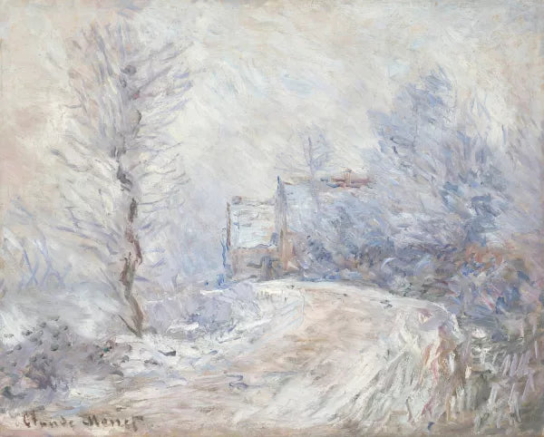 L'entree de Giverny sous la neige