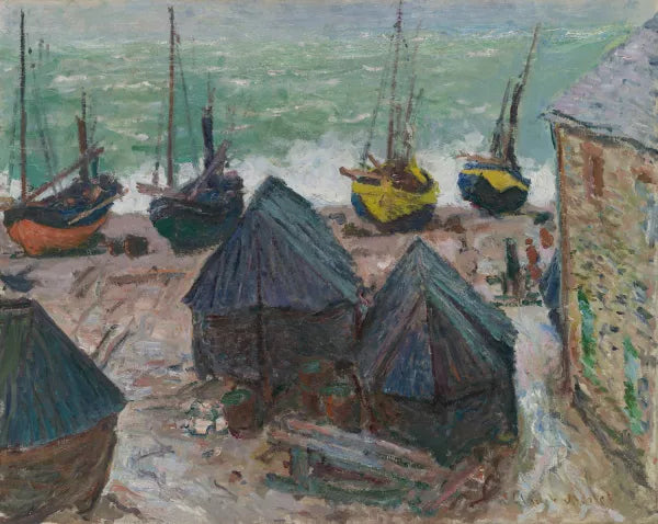 Boats on the Beach at etretat