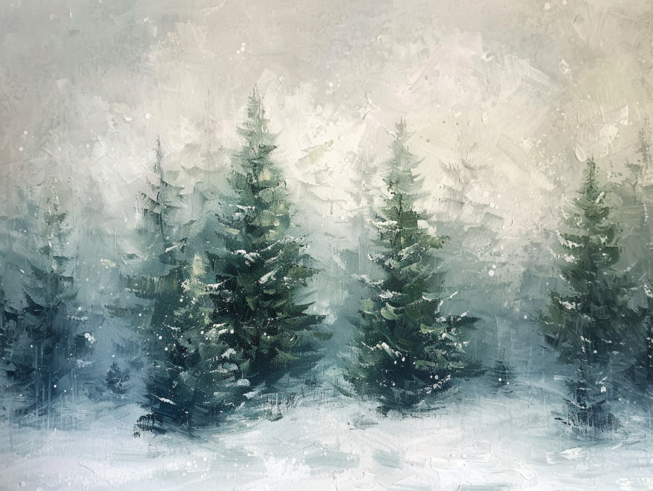Misty Winter Pines